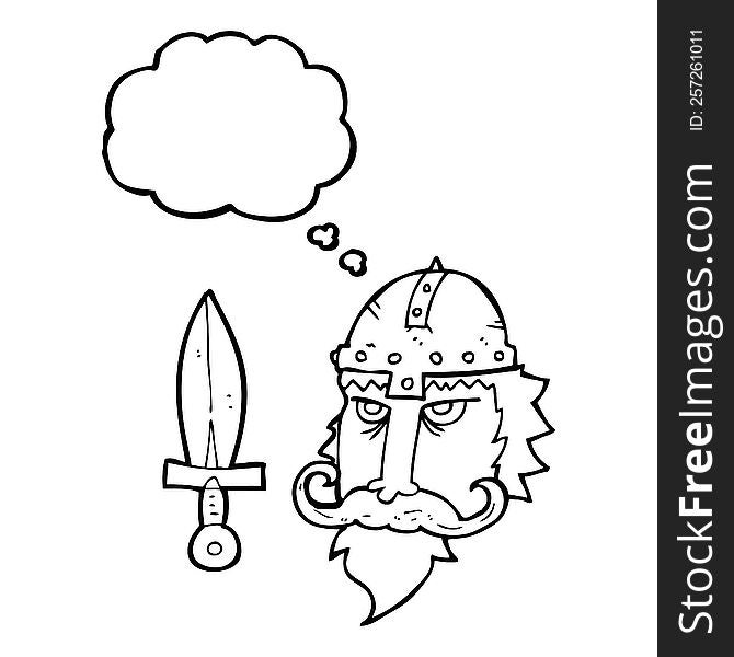 Thought Bubble Cartoon Viking Warrior