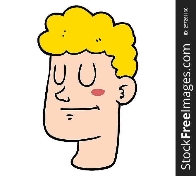 cartoon male face