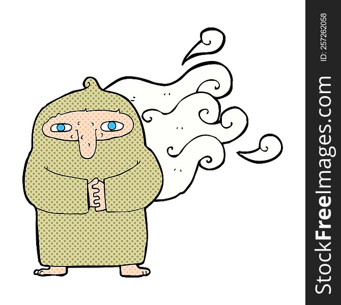 cartoon smelly monk