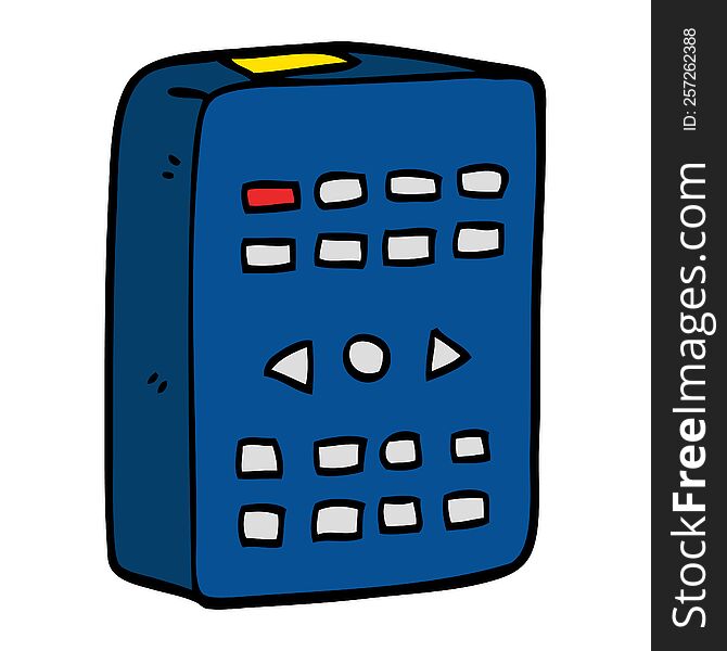 cartoon doodle old remote control