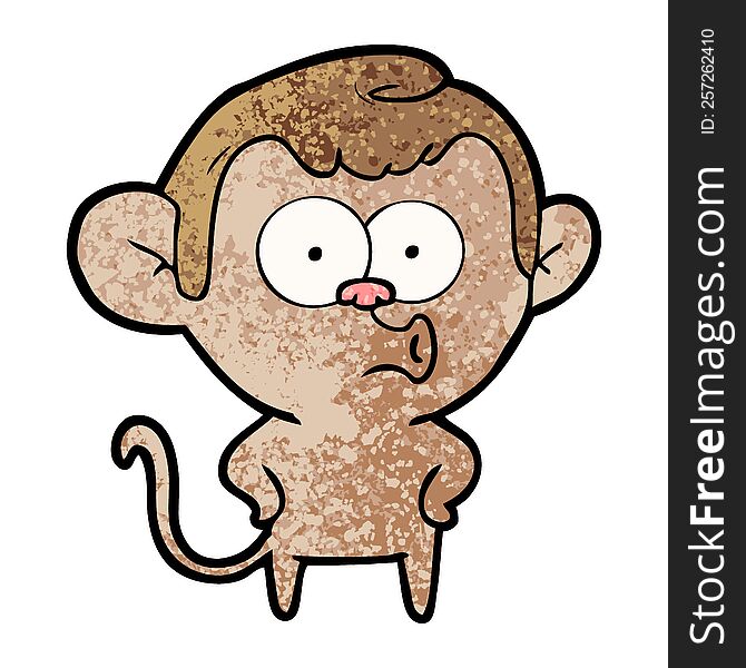 cartoon surprised monkey. cartoon surprised monkey