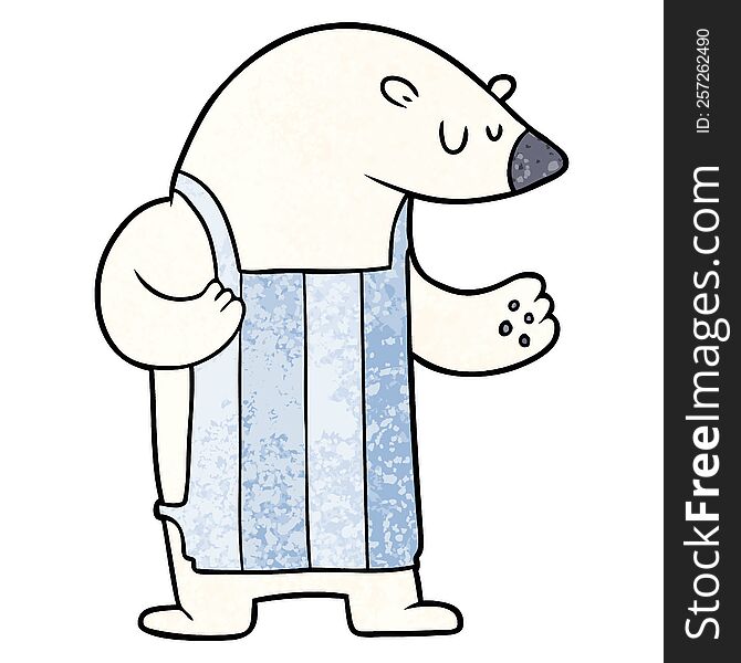 cartoon polar bear chef. cartoon polar bear chef