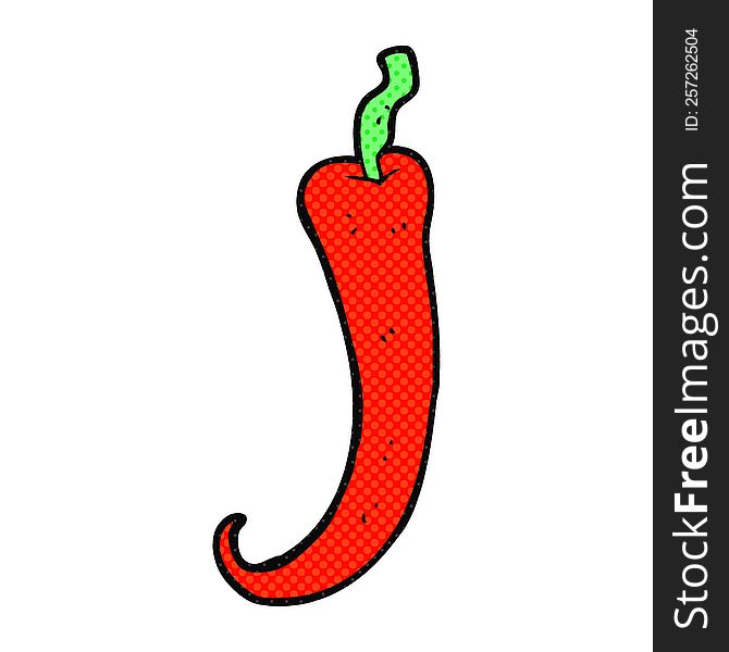 freehand drawn cartoon chilli pepper