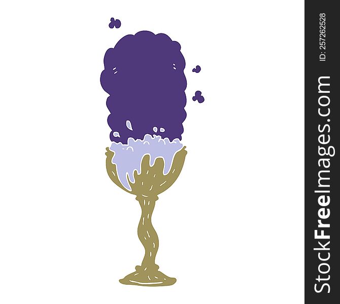 Flat Color Style Cartoon Potion Goblet