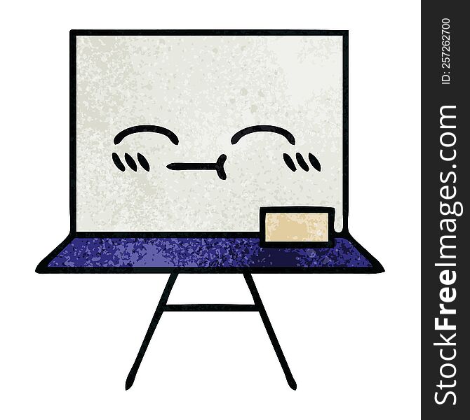 Retro Grunge Texture Cartoon White Board