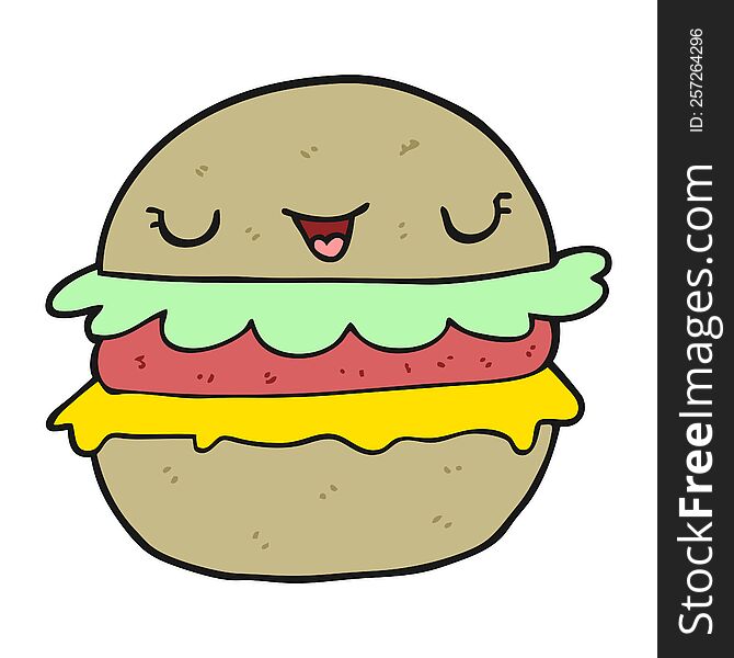 cartoon burger