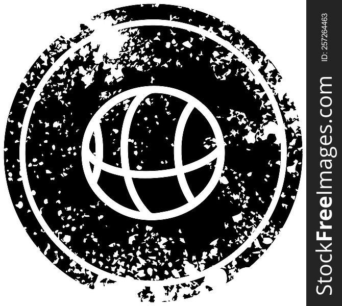Basketball Sports Distressed Icon