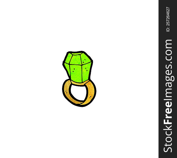 cartoon giant emerald ring