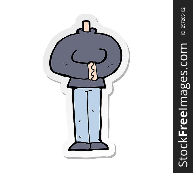 sticker of a cartoon body