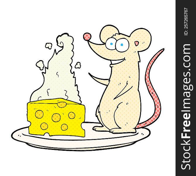 cartoon mouse with cheese