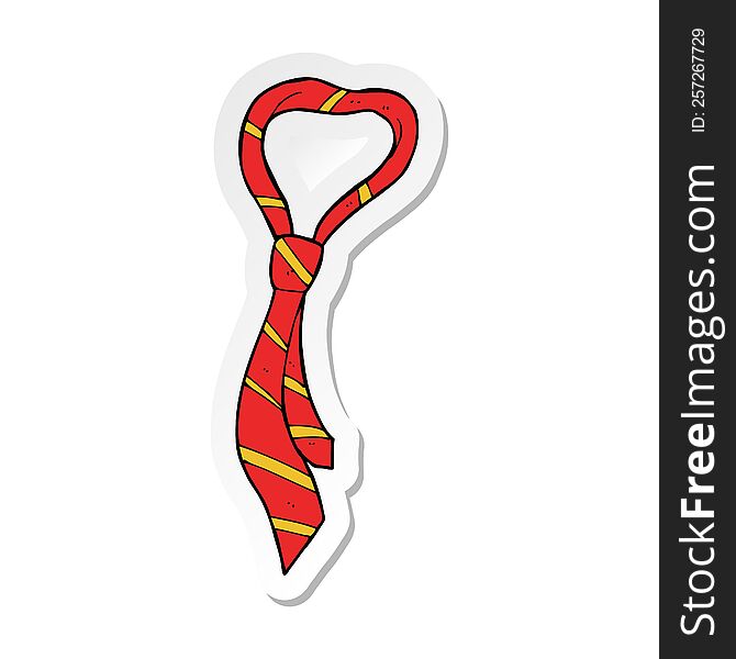 sticker of a cartoon tie