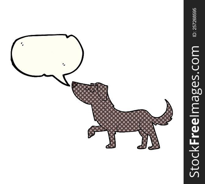 Comic Book Speech Bubble Cartoon Dog