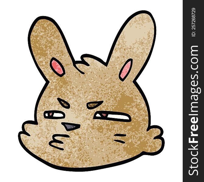 cartoon doodle moody rabbit