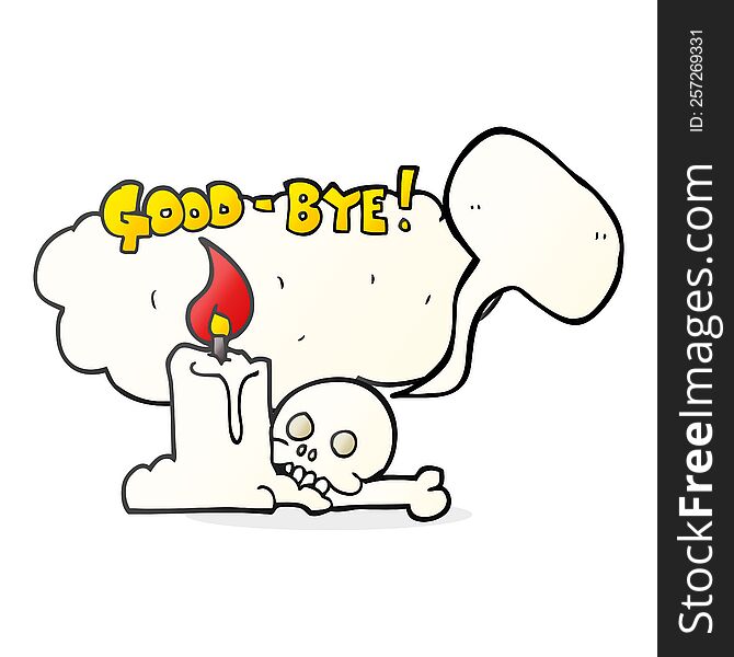 Speech Bubble Cartoon Goodbye Sign