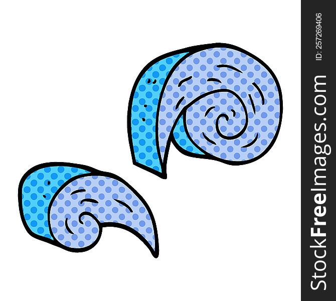 Cartoon Doodle Decorative Spiral Element