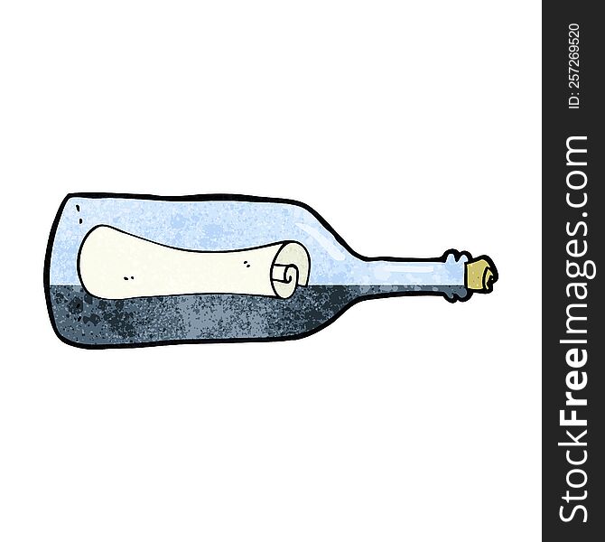 message in a bottle cartoon