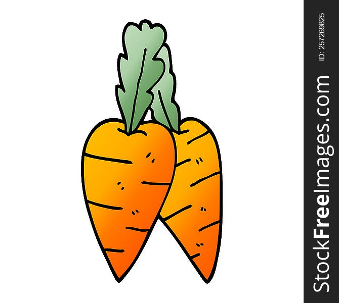 Cartoon Doodle Carrots