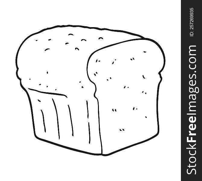 black and white cartoon bread