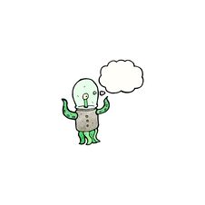Cartoon Alien Creature Stock Photo