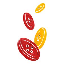 Retro Cartoon Buttons Stock Images