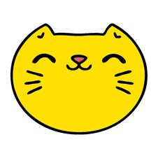 Happy Cat Face Stock Image