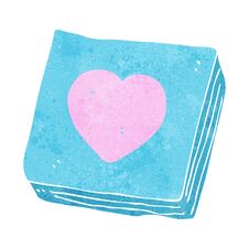 Cartoon Love Heart Notes Pad Stock Image