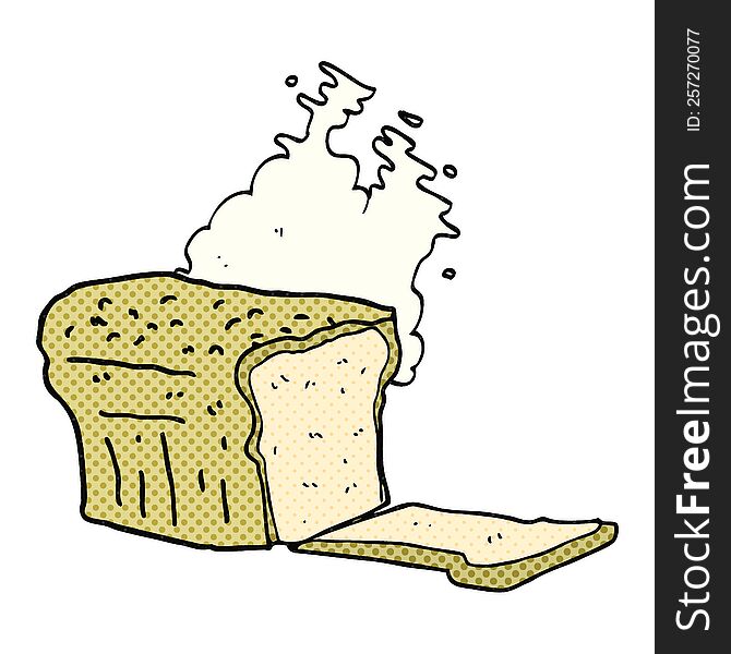 comic book style cartoon fresh baked bread