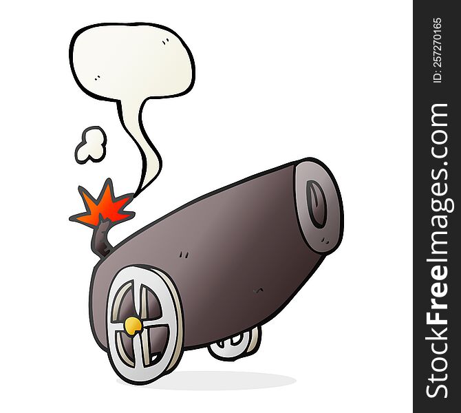 Speech Bubble Cartoon Cannon