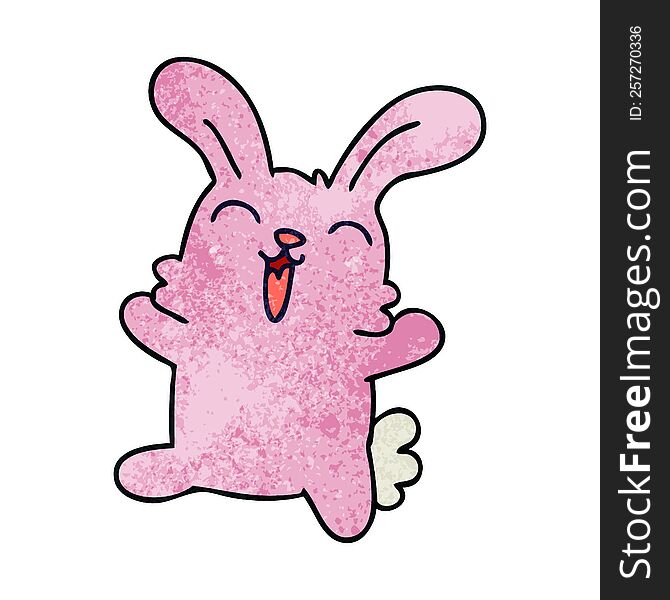 Quirky Hand Drawn Cartoon Rabbit