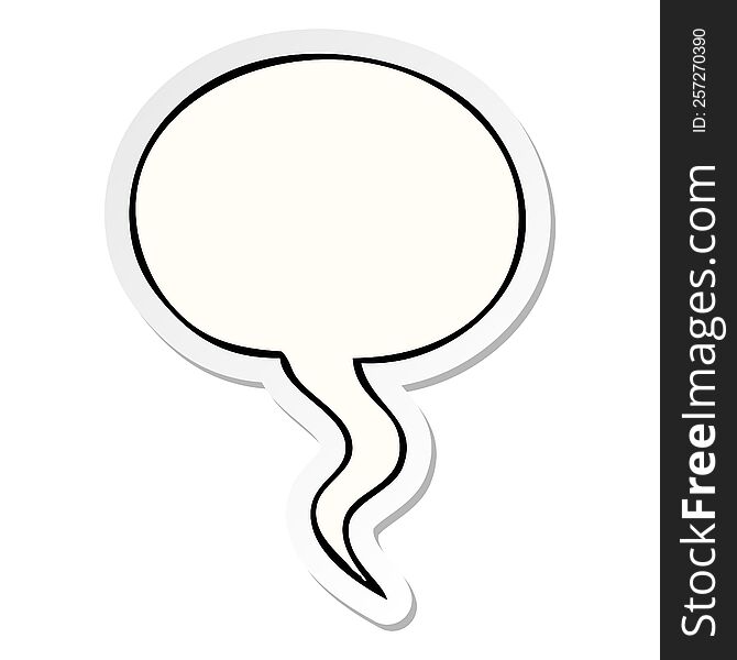 cartoon speech bubble sticker and speech bubble sticker