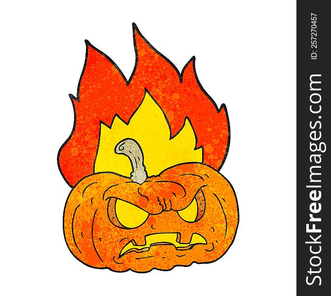 freehand drawn texture cartoon halloween pumpkin