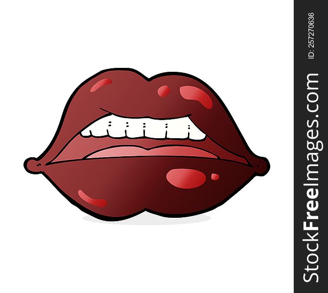 cartoon sexy halloween lips symbol