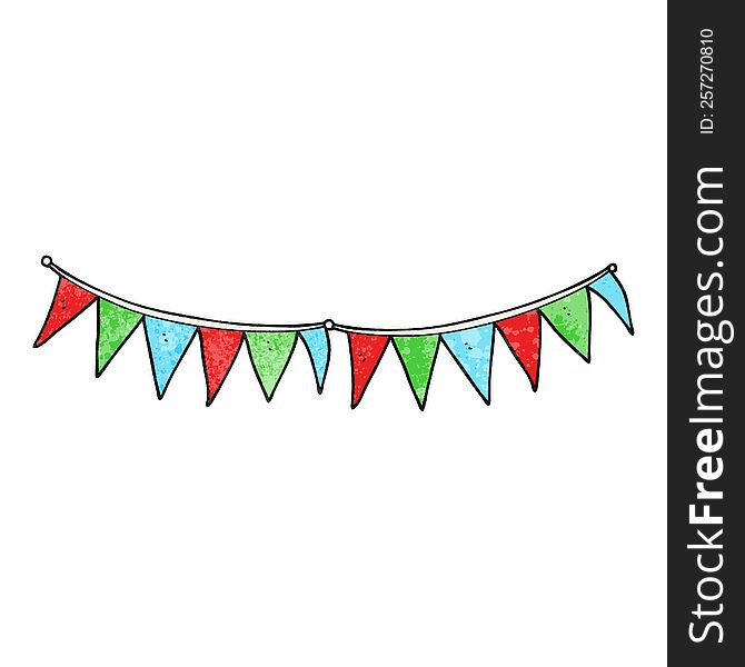 Textured Cartoon Bunting Flags