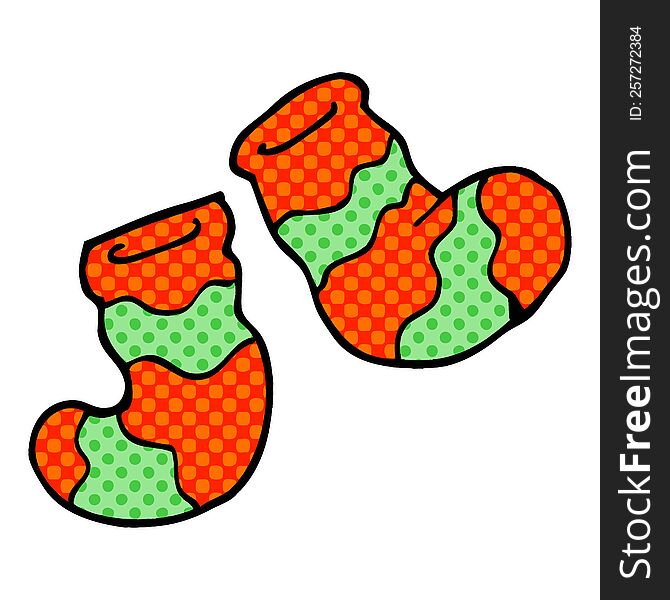 cartoon doodle striped socks
