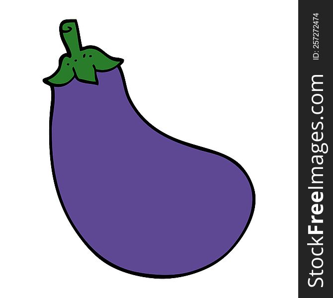 cartoon doodle eggplant