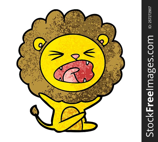 cartoon lion throwing tantrum. cartoon lion throwing tantrum