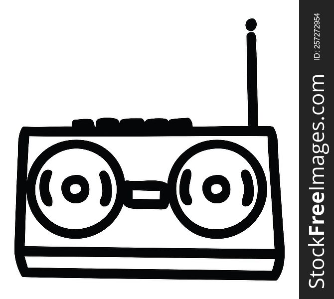 radio cassette player icon symbol