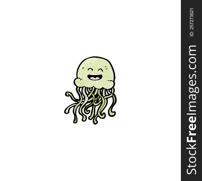 happy jellyfish cartoon
