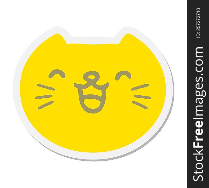cat face sticker