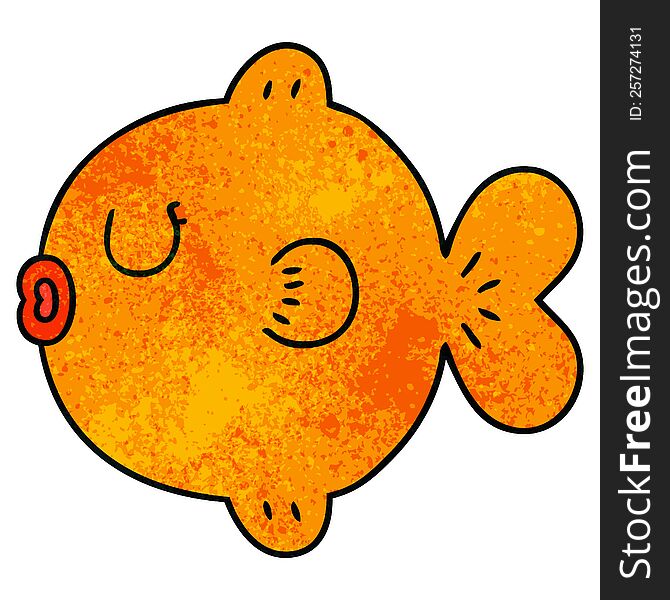 Quirky Hand Drawn Cartoon Fish