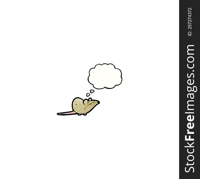 Mouse With Thought Bubble Cartoon