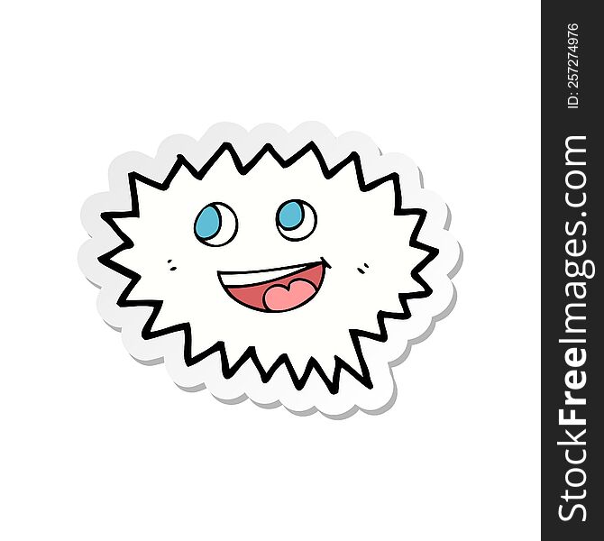 Sticker Of A Cute Cartoon Speech Balloon
