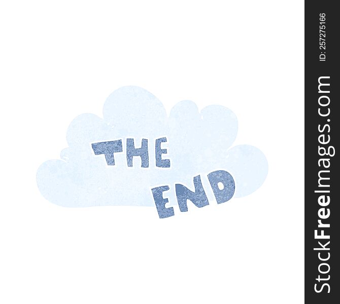 Retro Cartoon The End Symbol