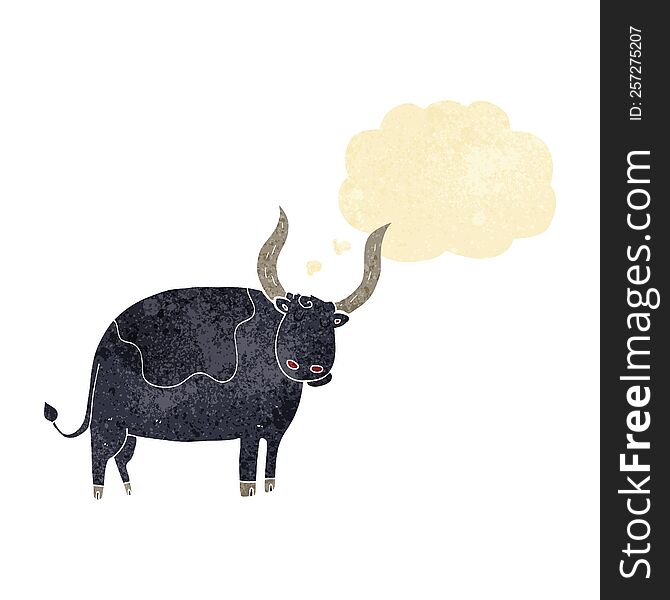 Cartoon Ox With Thought Bubble