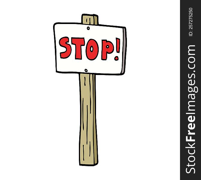cartoon doodle traffic signs