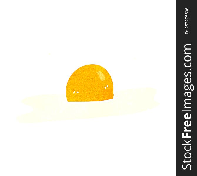 Retro Cartoon Fried Egg