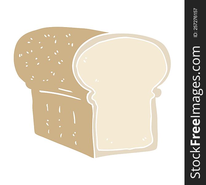 flat color style cartoon loaf of bread