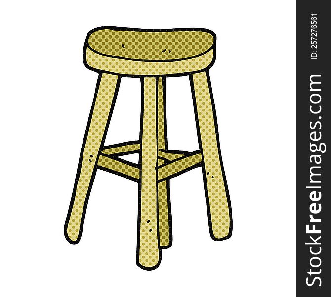 freehand drawn cartoon stool