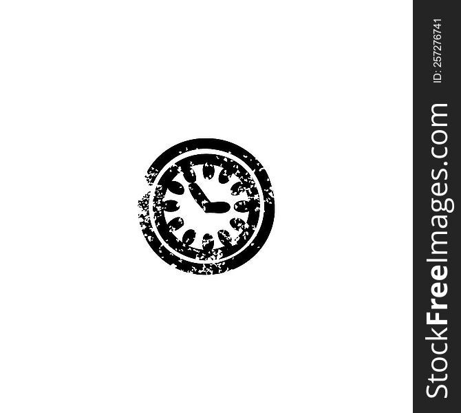 wall clock distressed icon symbol