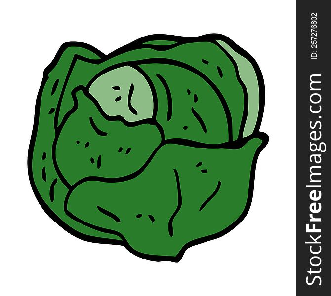 Cartoon Doodle Cabbage